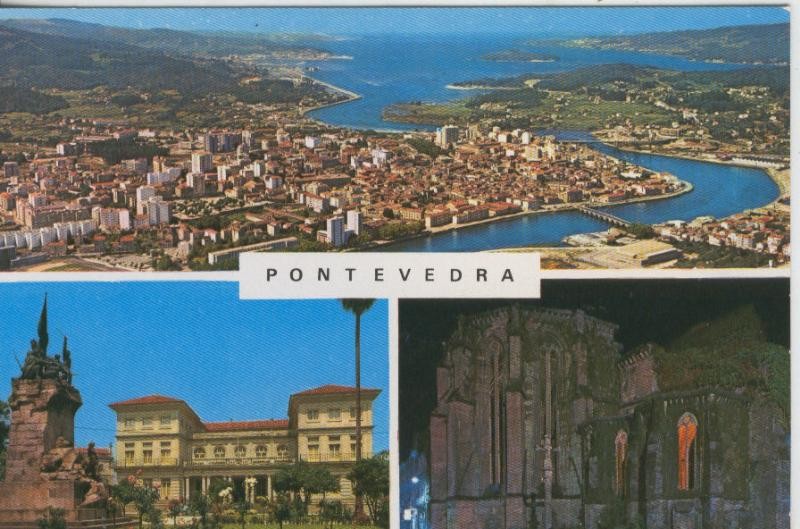 Postal 008221: Vistas varias de Pontevedra