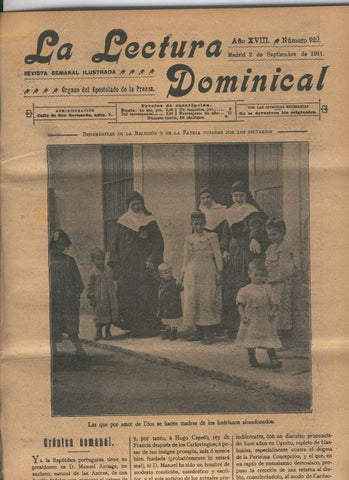 La lectura dominical numero 922 del 2.9.1911