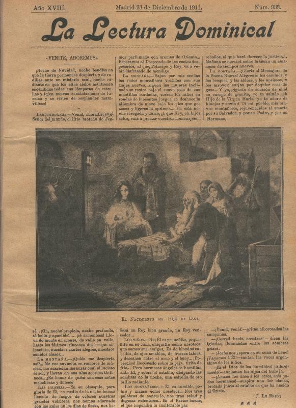 La lectura dominical numero 938 del 23.12.1911