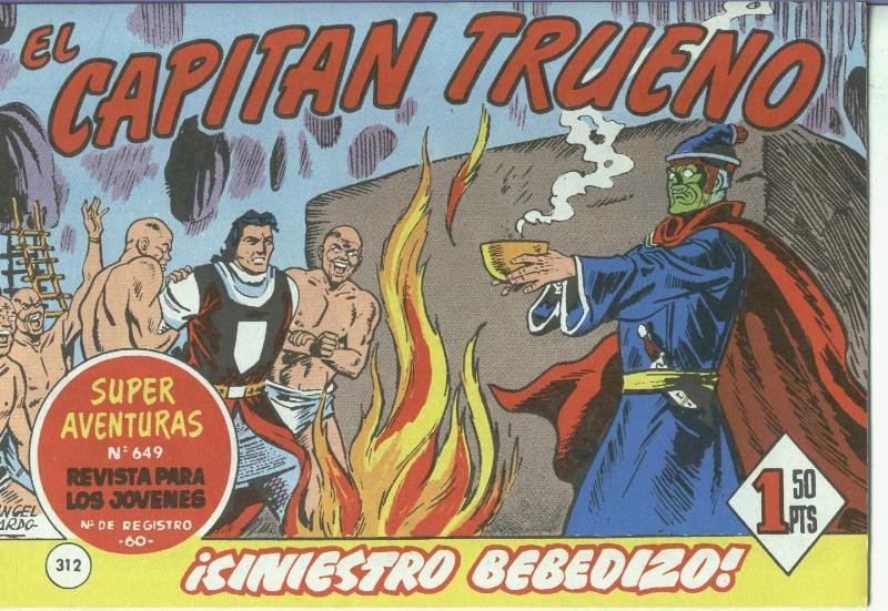 El Capitan trueno facsimil numero 312: Siniestro bebedizo