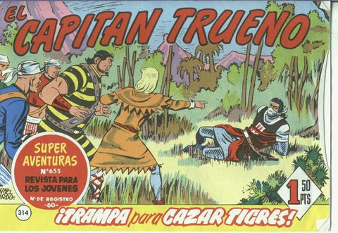 El Capitan trueno facsimil numero 314: Trampa para cazar tigres