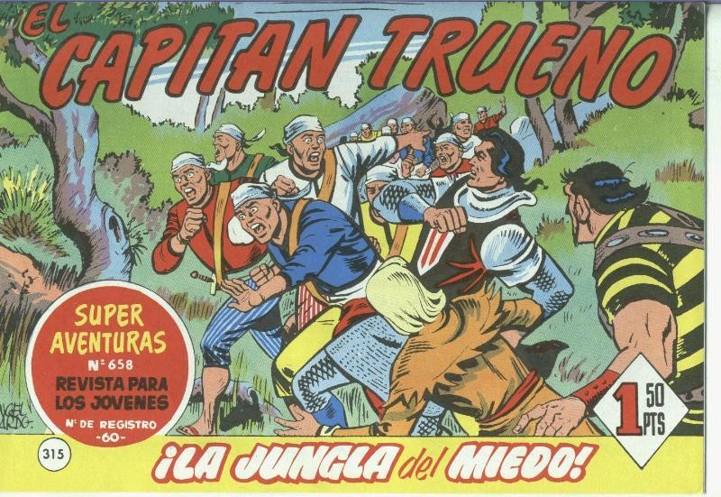El Capitan trueno facsimil numero 315: La jungla del miedo