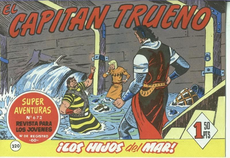 El Capitan trueno facsimil numero 320: Los hijos del mar