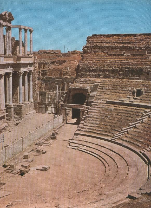 Teatro romano de Merida en la provincia de Badajoz