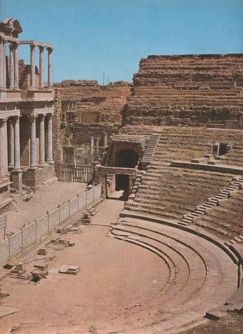 Teatro romano de Merida en la provincia de Badajoz