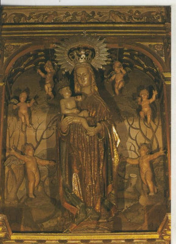 Postal 008298: Virgen Santa Maria La Real en Sasamon, Burgos