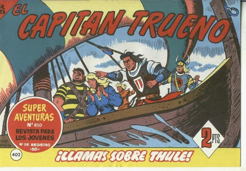 El Capitan trueno facsimil numero 402: Llamas sobre Thule