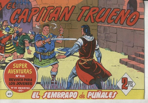 El Capitan trueno facsimil numero 411: El sembrado de puñales