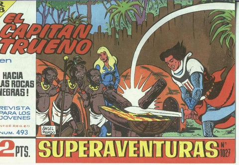El Capitan trueno facsimil numero 493: Hacia las rocas negras