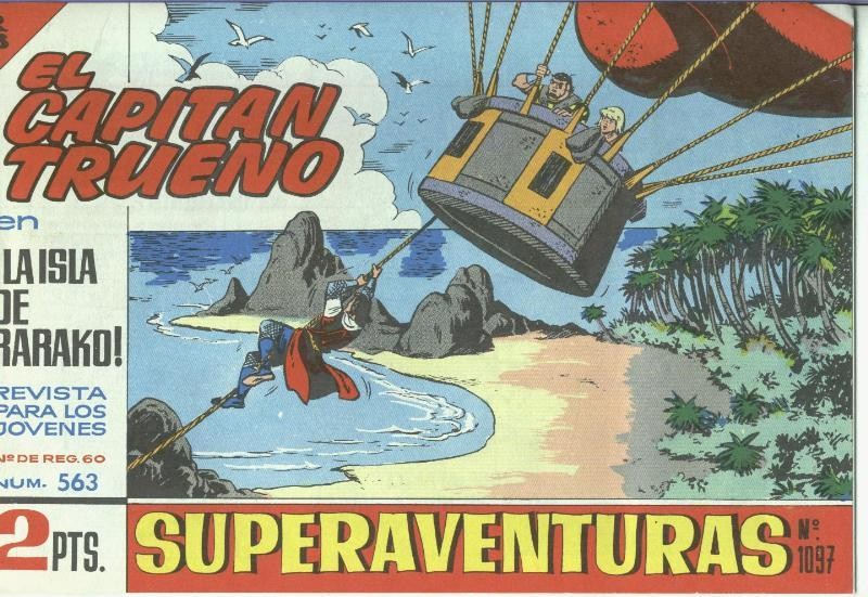 El Capitan trueno facsimil numero 563: La isla de Rarako