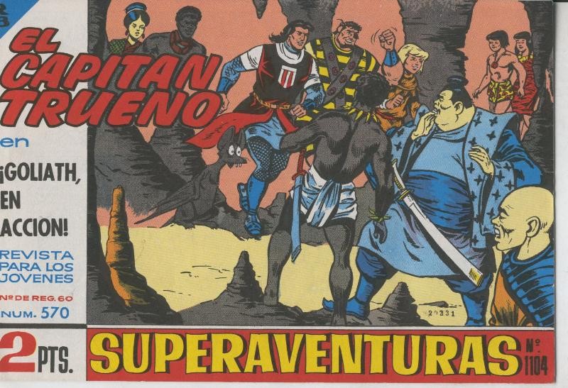 El Capitan trueno facsimil numero 570: Goliath, en accion