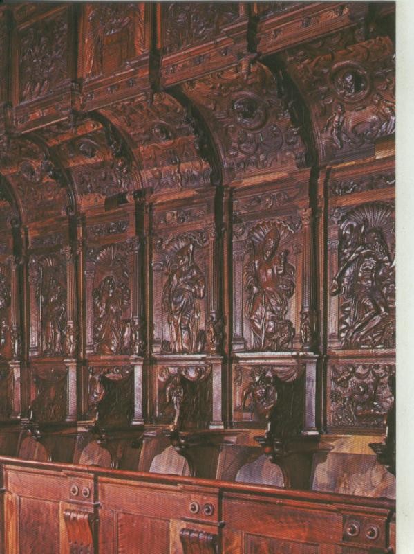 Postal 008331: Silleria del coro de Hermanos en la Cartuja de Miraflores de Burgos