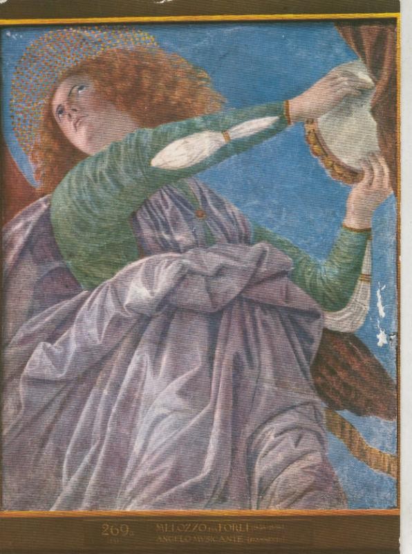 Postal 008388: Angel Musical, pinacoteca vaticano , Roma