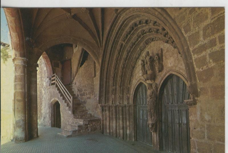 Postal 008488: Portada Gotica de la iglesia de San Juan en Oña, Burgos