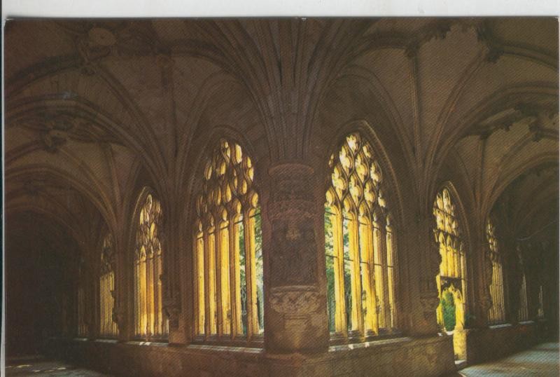 Postal 008495: Claustro gotico de la iglesia parroquial del Salvador en Oña, Burgos