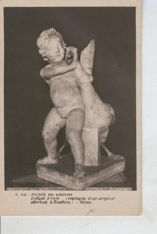 Postal 008522:  Musee du Louvre: Enfant a l´oie