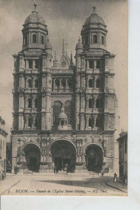 Postal 008547: Dijon, Façade de Eglise Saint Michel