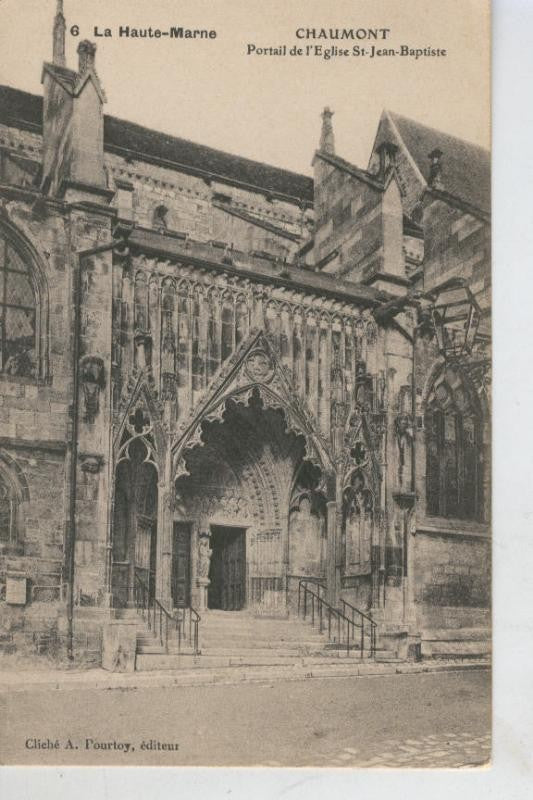 Postal 008559: Chaumon, portail de Eglise St-Jean-Bautiste