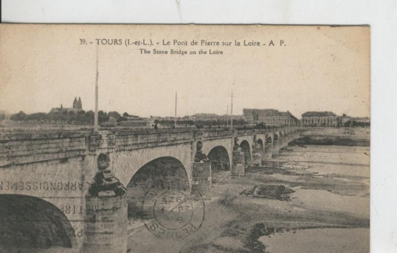 Postal 008580: Thours: Le Pont de Pierre sur la Loire