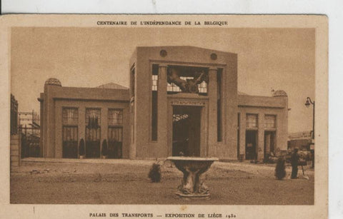 Postal 008626: Belgique, Palais des Transportes, exposition lietge 1930