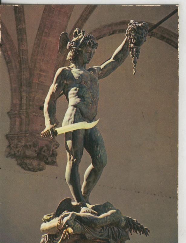 Postal 008788: Estatua de Perseo en Firenze, Italia