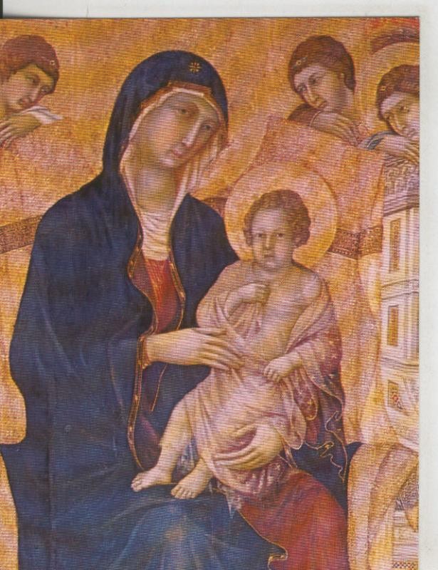 Postal 008794: Arte Gotico: fragmento parte central de la Maesta de Siena de Duccio de Buoninsegna