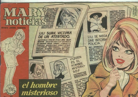 Mary Noticias numero 040: foto artista Jean Seberg,    El hombre misterioso