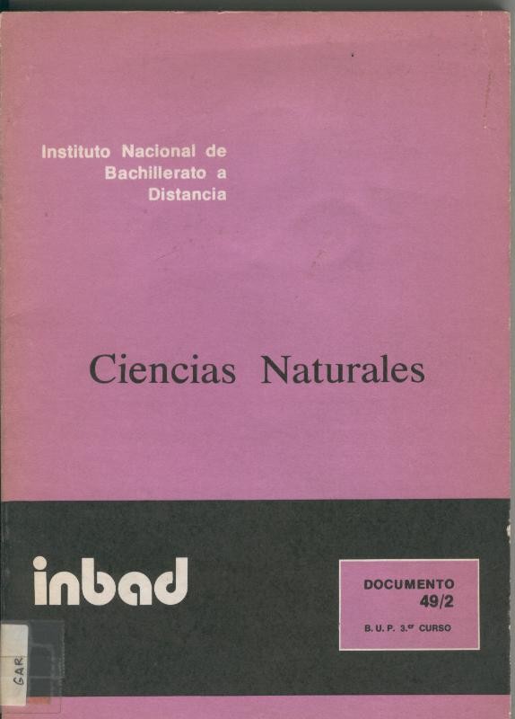 Ciencias Naturales tercero de B.U.P.