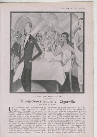 Blanco y negro numero ?: Divagaciones sobre el cigarrillo por Matilde Muñoz