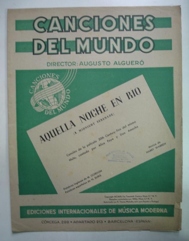 Canciones del Mundo: aquella noche en rio