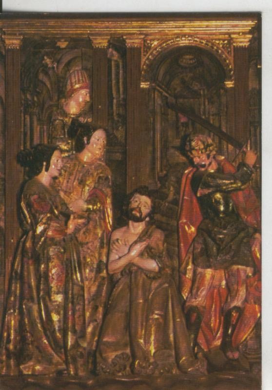 Postal 009038: Muerte de Juan Bautista de la iglesia San Juan Bautista de Hernani