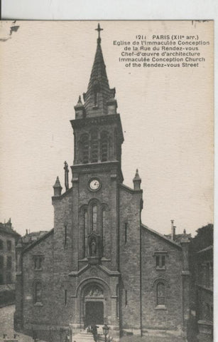 Postal 009066: Paris, Eghlise de Inmacules Conception