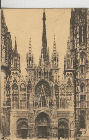 Postal 009071: Cathedrale de Rouen, Front of the cathedral