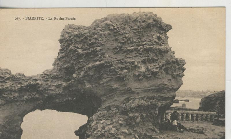 Postal 009094: Biarritz-La Roche Percee