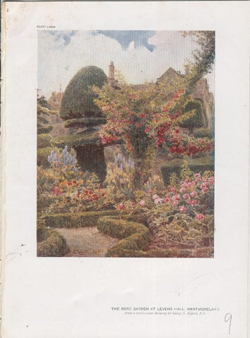 Jardines ingleses lamina 09: The Rose Garden at Levens Hall, Westmoreland
