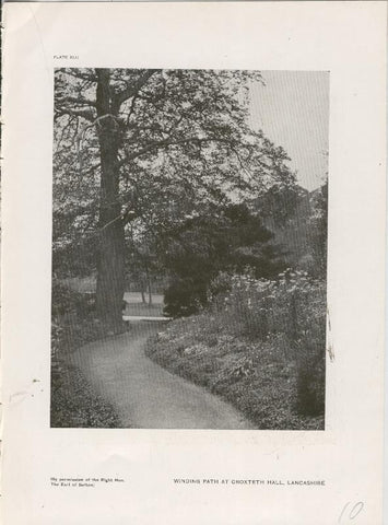 Jardines ingleses lamina 10: Winding Path at Croxteth Hall, Lancashire