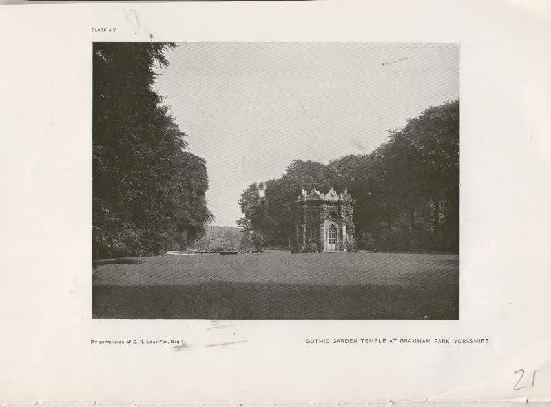 Jardines ingleses lamina 21: Gothic Garden Temple at Bramham Park, Yorkshire