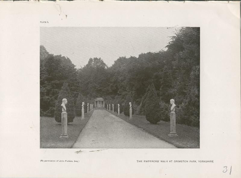 Jardines ingleses lamina 31: The Emperors Walk at Grimston Park, Yorkshire