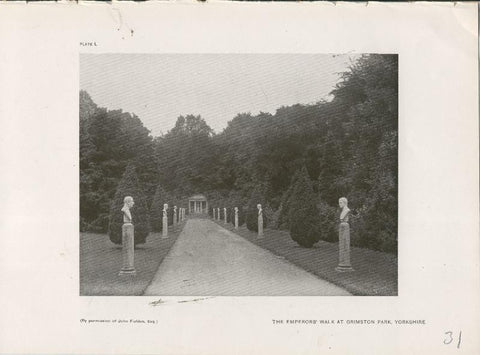 Jardines ingleses lamina 31: The Emperors Walk at Grimston Park, Yorkshire