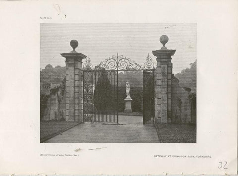 Jardines ingleses lamina 32: Gateway at Grimston Park, Yorkshire