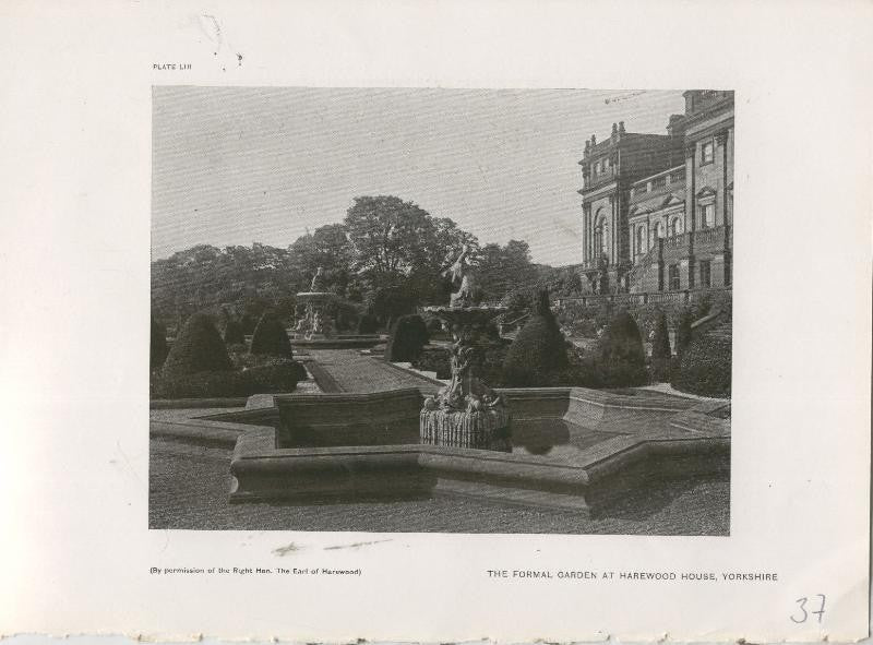 Jardines ingleses lamina 37: The Formal Garden at Harewood House, Yorkshire
