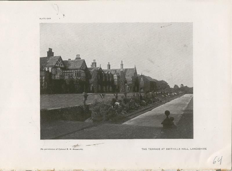 Jardines ingleses lamina 64: The terrace at Smithills Hall, Lancashire