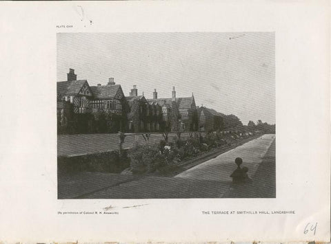 Jardines ingleses lamina 64: The terrace at Smithills Hall, Lancashire