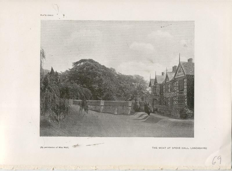 Jardines ingleses lamina 69: The moat at speke hall, Lancashire