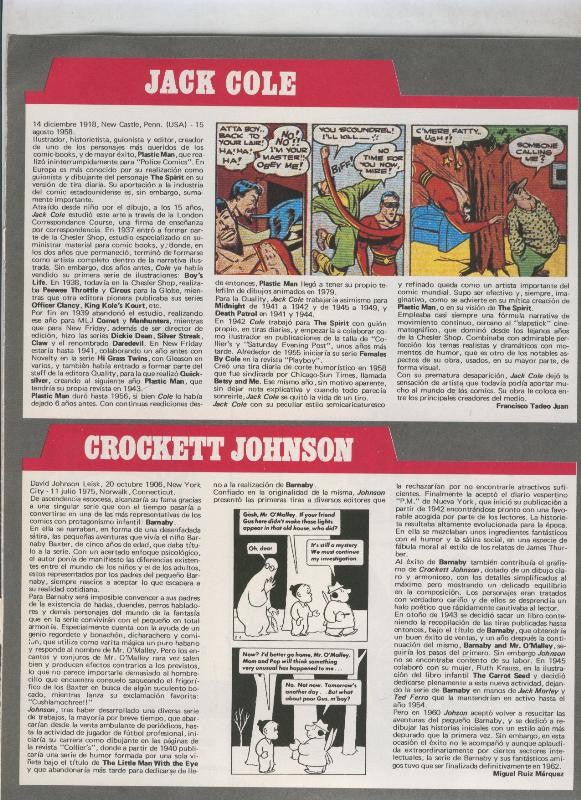 Historia de los Comics: Ficha de Jack Cole y Crockett Johnson