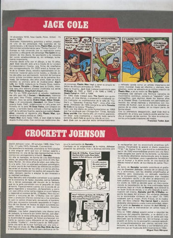 Historia de los Comics: Ficha de Jack Cole y Crockett Johnson