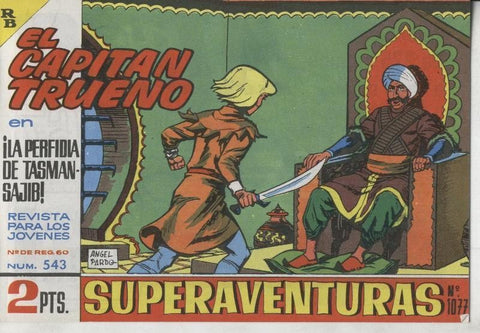 El Capitan trueno facsimil numero 543: La perfidia de Tasman-Sajib