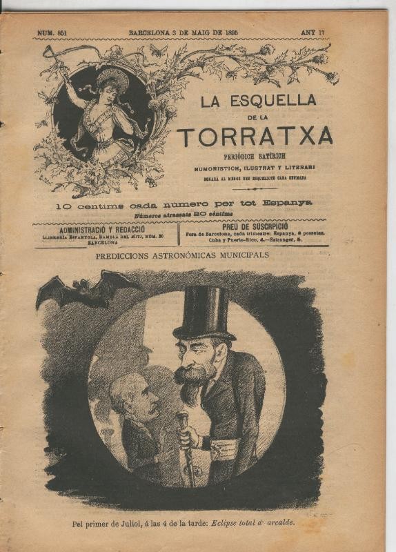 La esquella de la Torratxa numero 0851 del 3.5.1895