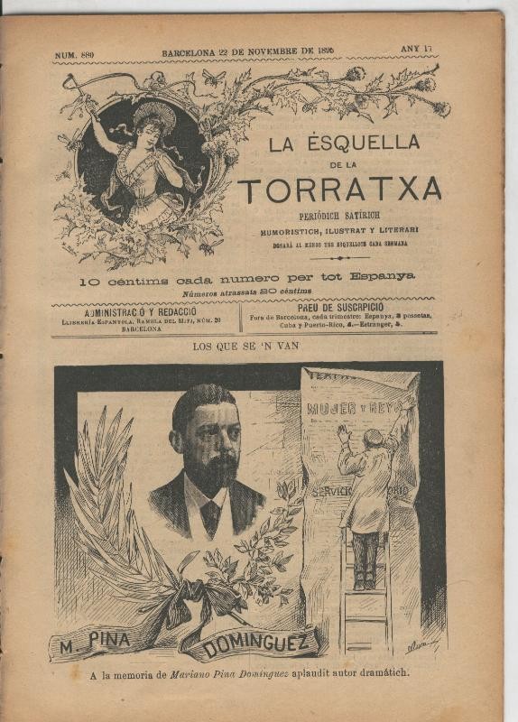 La esquella de la Torratxa numero 0880 del 22.11.1895