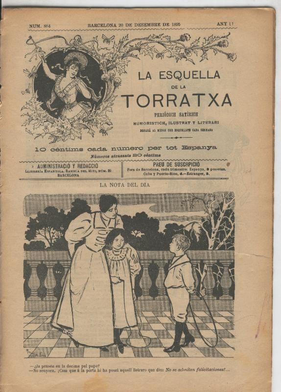 La esquella de la Torratxa numero 0884 del 20.12.1895